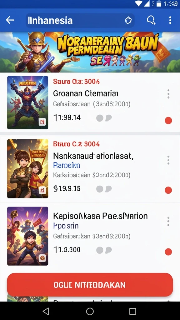 555zk - Karakter unik yang bisa dipilih untuk bermain.