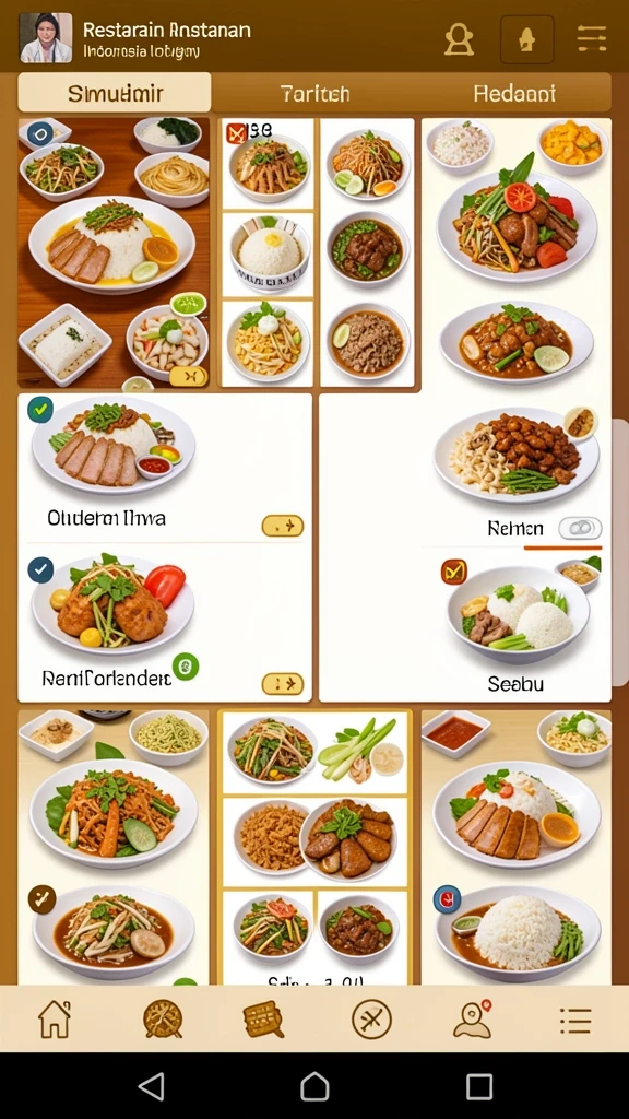 baginda168 - Tampilan menu utama yang menarik dan intuitif.
